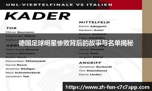 德国足球明星惨败背后的故事与名单揭秘